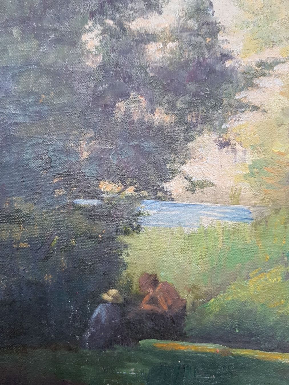 Dipinti: Joli paysage animé école genevoise 19 è. – Usato da Lausanne venduto da leneko 1
