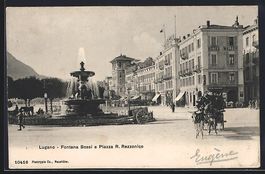 Lugano, Fontana Bossi e Piazza R. Rezzon