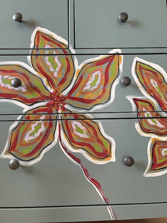 Cassettiere: Holz Kommode Sideboard hand-painted und gestrichen 🥰 – Nuovo (secondo la descrizione) da winterthur venduto da MEAhealingBrush 1