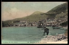 AK Montreux, Vue sur Clarens
