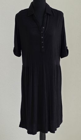 Schwarzes Sommerkleid Gr. XL - Shirtkleid 