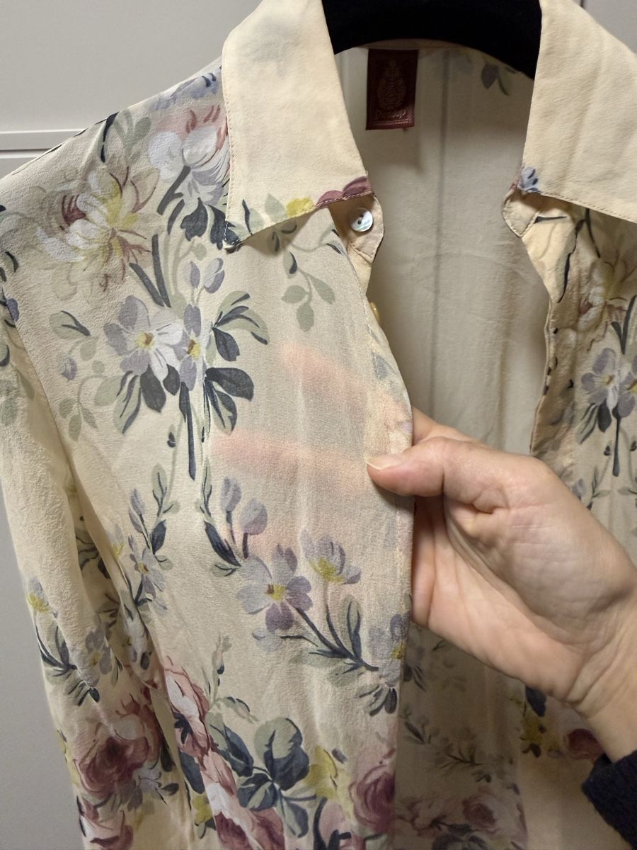 Blusen: Damen Bluse Dundup transparent Blumenmuster • S – Gebraucht aus Erlenbach ZH von Arti83 1
