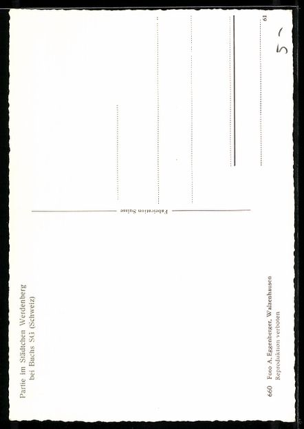 Cartoline postali: Werdenberg bei Buchs, Partie im Städtch – Usato da Berlin venduto da bartko-reher 1
