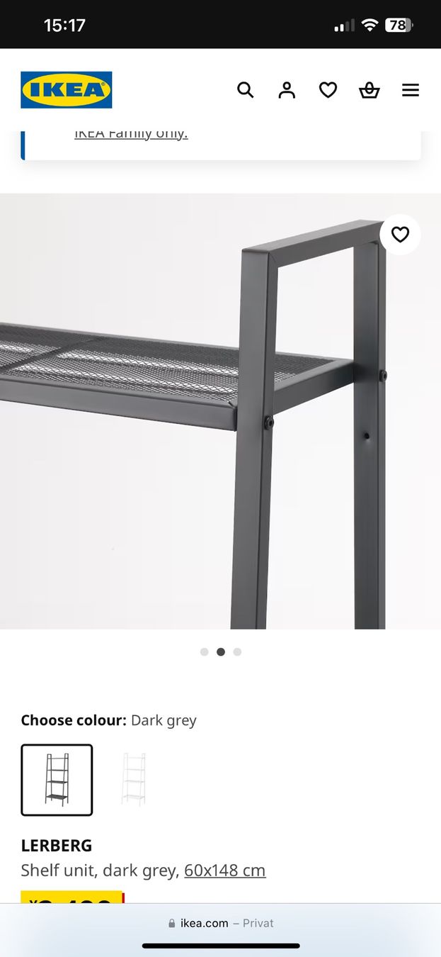 Ikea Scaffali: Ikea Lerberg Regal dunkelgrau – Usato da Nussbaumen AG venduto da normajeanbaker 2