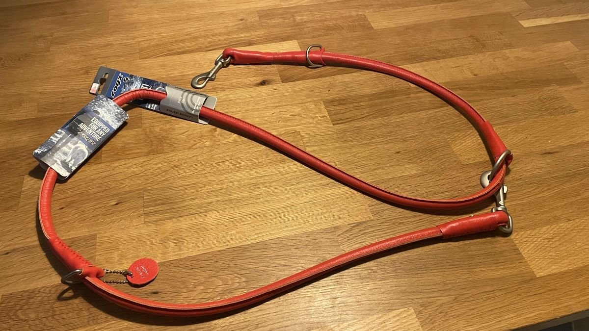 Guinzagli & Collari: Rogz Multi Leine, echtes Leder, rot, Neu, Grösse L – Nuovo e nell'imballaggio originale da Kriens venduto da vesna37210 3