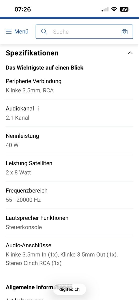 Logitech Haut-parleurs: Logitech Lautsprecher Z333 – D'occasion à Merenschwand par ___niggi___ 4