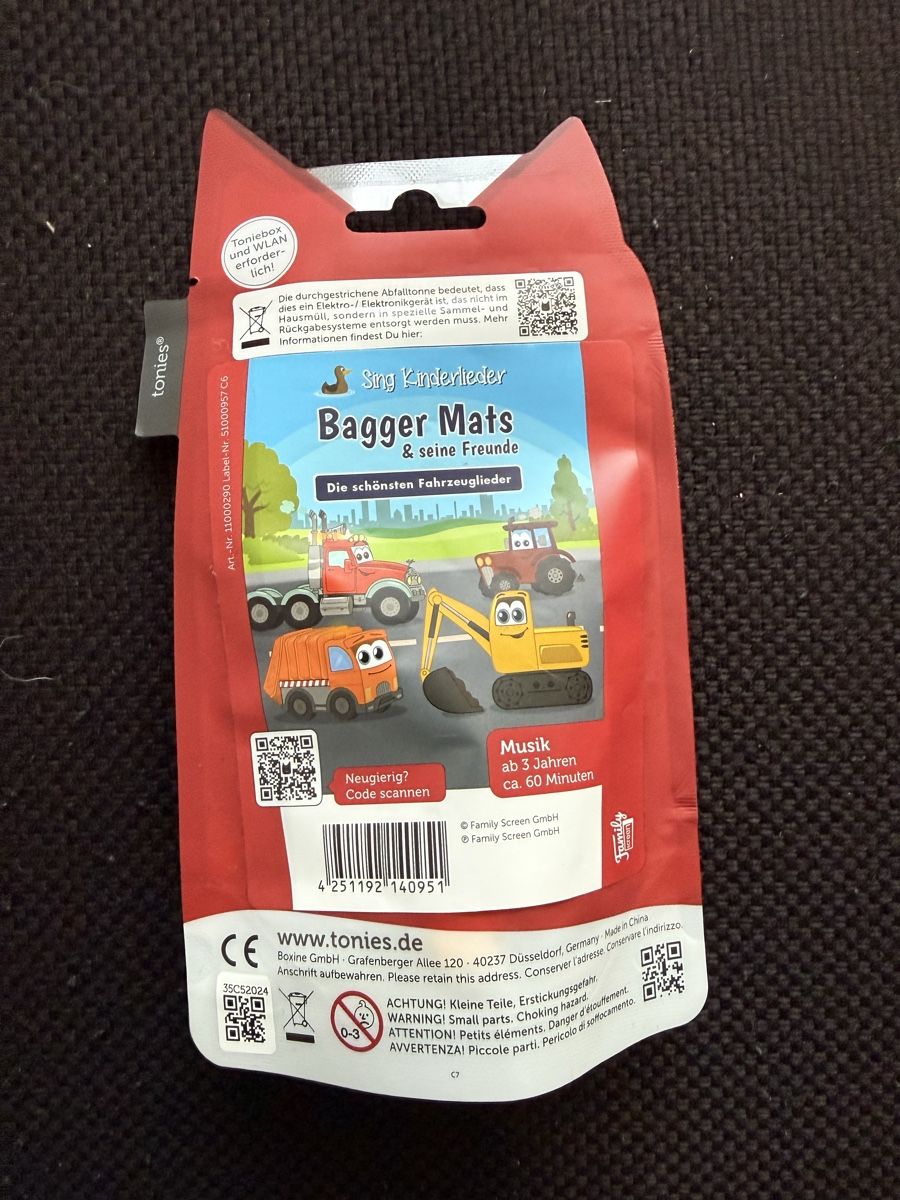Audiolibri: Tonie - Bagger Mats / Neu – Nuovo e nell'imballaggio originale da Solothurn venduto da __M_M__ 1