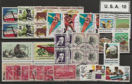 U. S. A. 10,  kleines Lot  USA meist gestempelt
