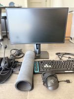 PC Set mit Monitor Tastatur Maus Headset