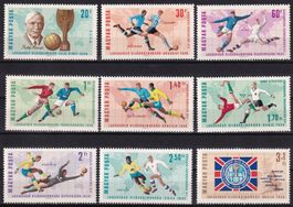 Ungarn Serie 2242A - 2250A Fussball-WM England 7.6.1966 **
