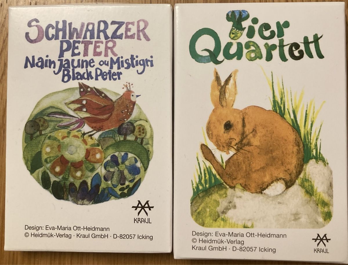 Giochi: 2 Spiele Schwarzer Peter & Tierquartett Kraul – Nuovo e nell'imballaggio originale da Krauchthal venduto da ago_9mx9