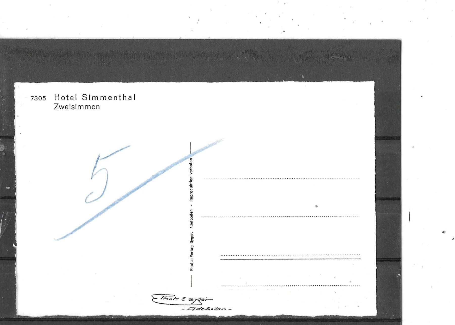 Cartoline postali: BE Zweisimmen mit Hotel Simmenthal – Usato da Schocherswil venduto da Wilare 1