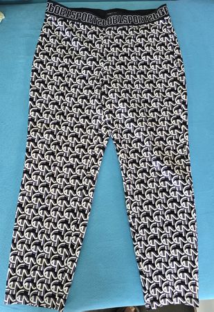 MARCCAIN Sport Hose gemustert schwarz weiss Grösse N 6 (XL)