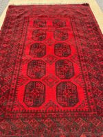 Afghan 225x162cm Teppcih handgeknüpft sauber defekt