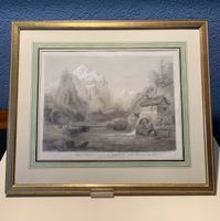 Dessin de la vallée du Rosenlaui (Reichenbach)