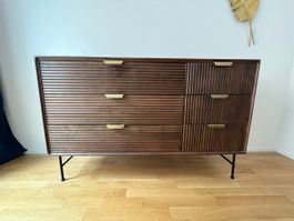 Luxus Mangoholz Kommode braun mit Schubladen guter Zustand