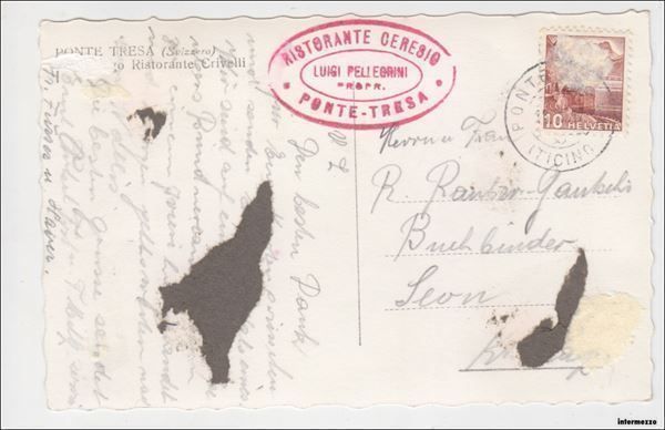 Cartoline postali: Ponte Tresa // Hotel Ristorante Crivelli – Antico da Basel venduto da intermezzo12 1