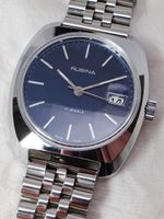 RUBINA 36mm Facettenglas Armbanduhr swiss made NOS Jubilé