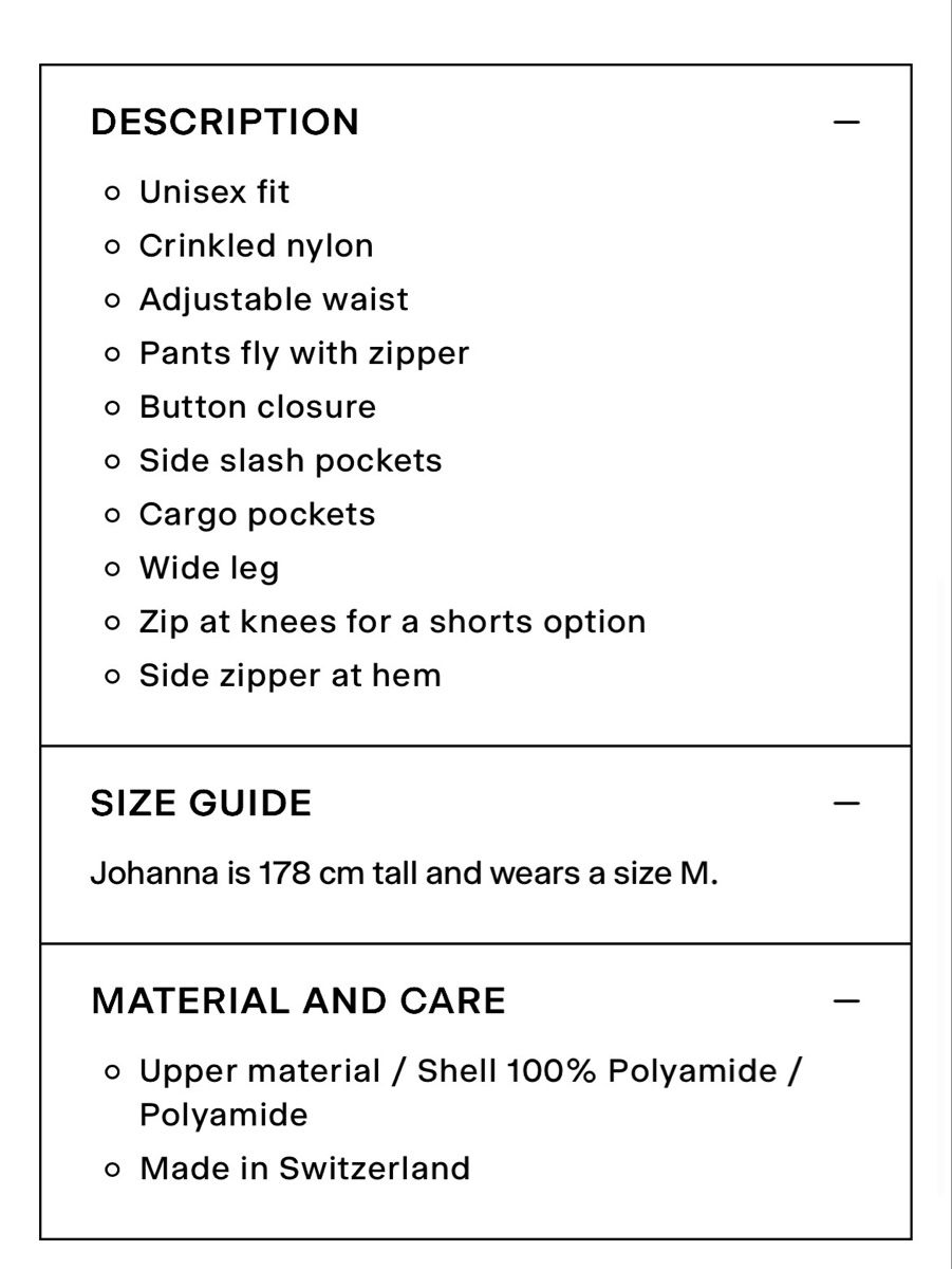 Hosen: Cargo tracking pant : size L – Neu und originalverpackt aus Zürich von Proton_Slit 4