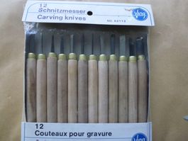 12 Schnitzmesser Set Vang No. 62112 gebraucht Zustand gut