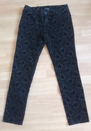 Damen Hose schwarz mit Muster