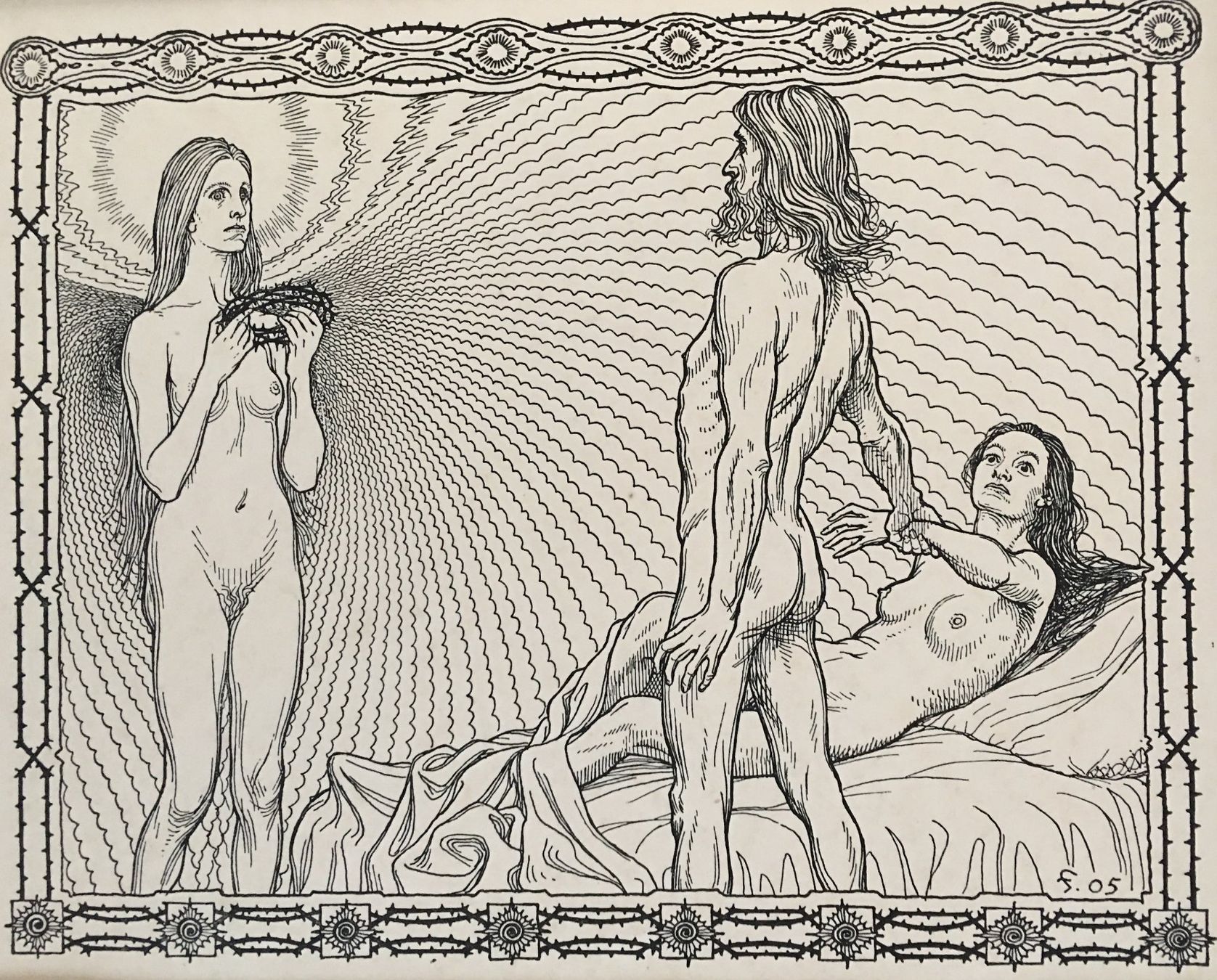 Grafica & Litografie: FIDUS     "Die ewige Braut"   Strichätzung – Usato da Nennigkofen venduto da juhit 4