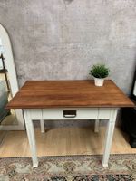 Antik Tisch mit Schublade Holz shabby weiss by börnie's