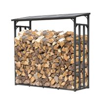 + Metall Kaminholzregal Anthrazit 143 x 70 x 145 cm Garten