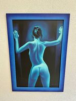 Vintage Kunstdruck Rückenans. Frau Michael Loeb, 79 x 112 cm