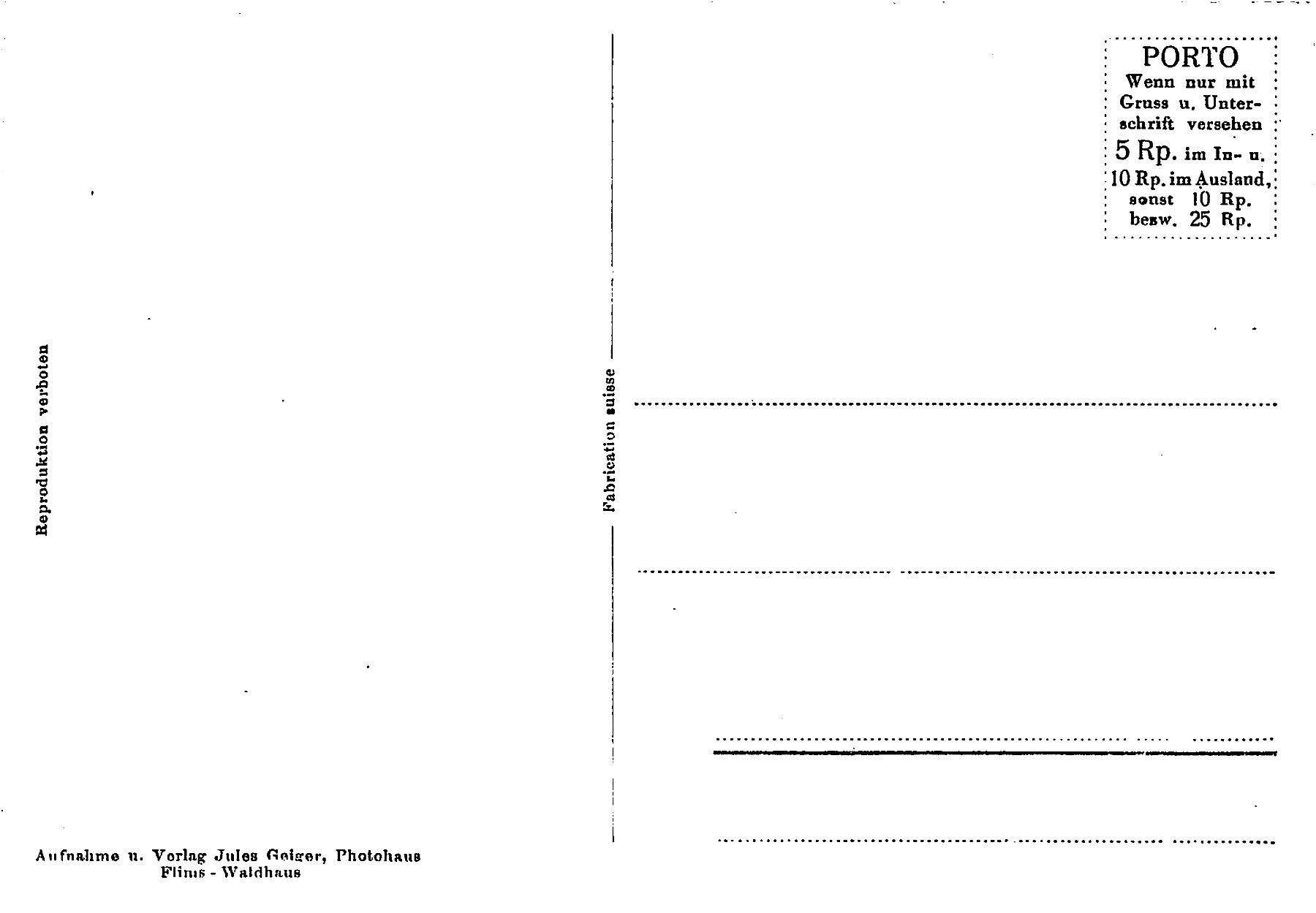 Cartoline postali: Tiefencastel, Julierstrasse – Usato da Ottikon b.Kemptth. venduto da Neptun1974 1