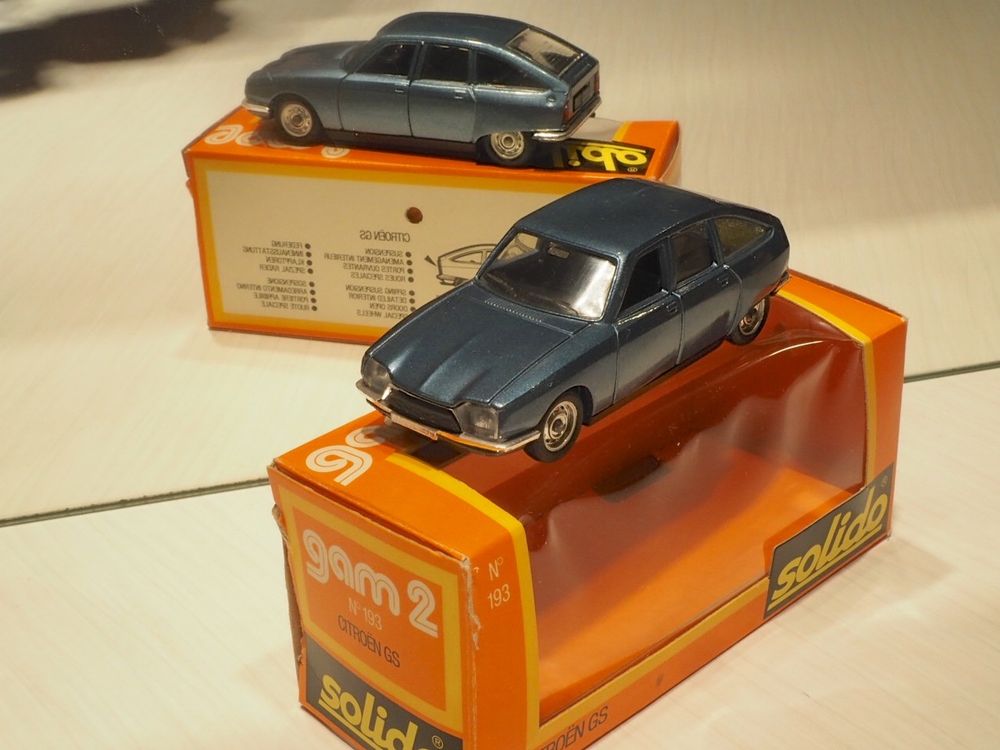 Miniature Solido – Citroën GS Jaune RA – Échelle 1/43 (occasion, Boîte)