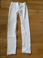 H&M Leggings Weiss Gr. S Rippen-Design