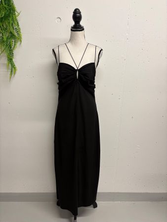 Designers Remix leichtes Maxikleid Cut Out Träger 38 schwarz