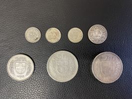 Sammlung Silber Münzen Schweiz