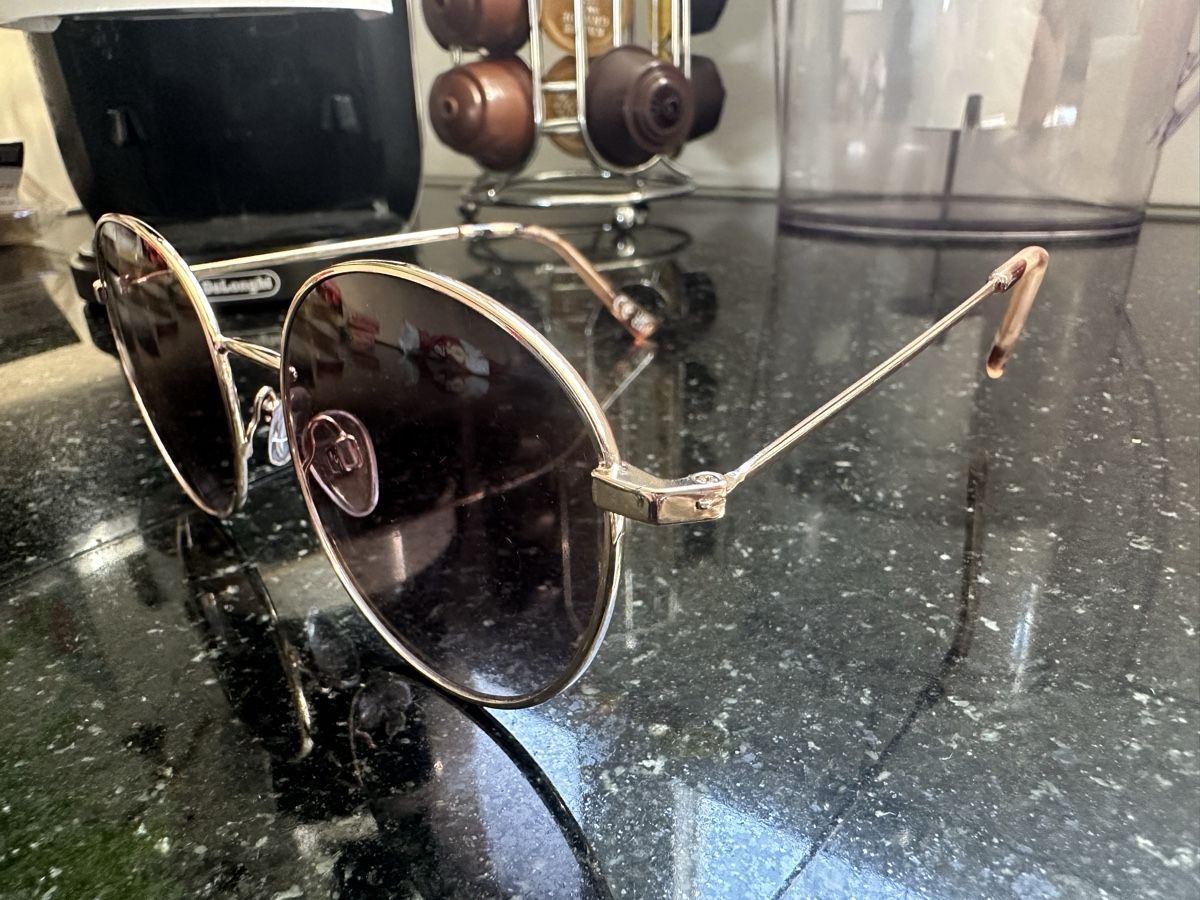 Occhiali & Lenti: Sonnenbrille rund goldfarben  – Nuovo (secondo la descrizione) da Zufikon venduto da tam_gfx6 1