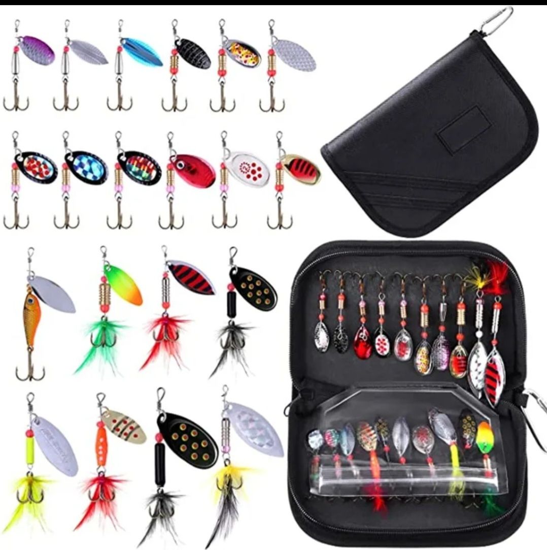 Köder: 16 teiliges Spinner, Blinker, Köderset. inkl Etui – Neu und originalverpackt aus Herzogenbuchsee von Melissa110