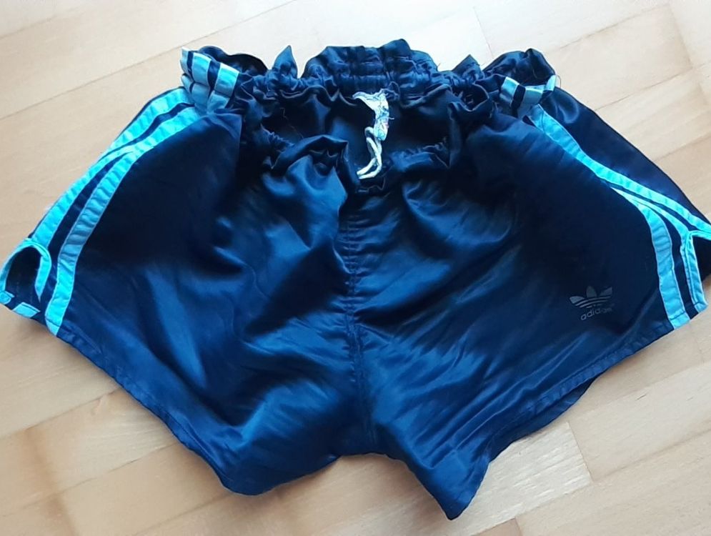 Short De Running Vintage Kopa Heurtefeu - Taille 40, Nylon Brillant Noir - Neuf Sans étiquettes