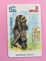 Telefonkarte Angola, Mädchen mit Telefon