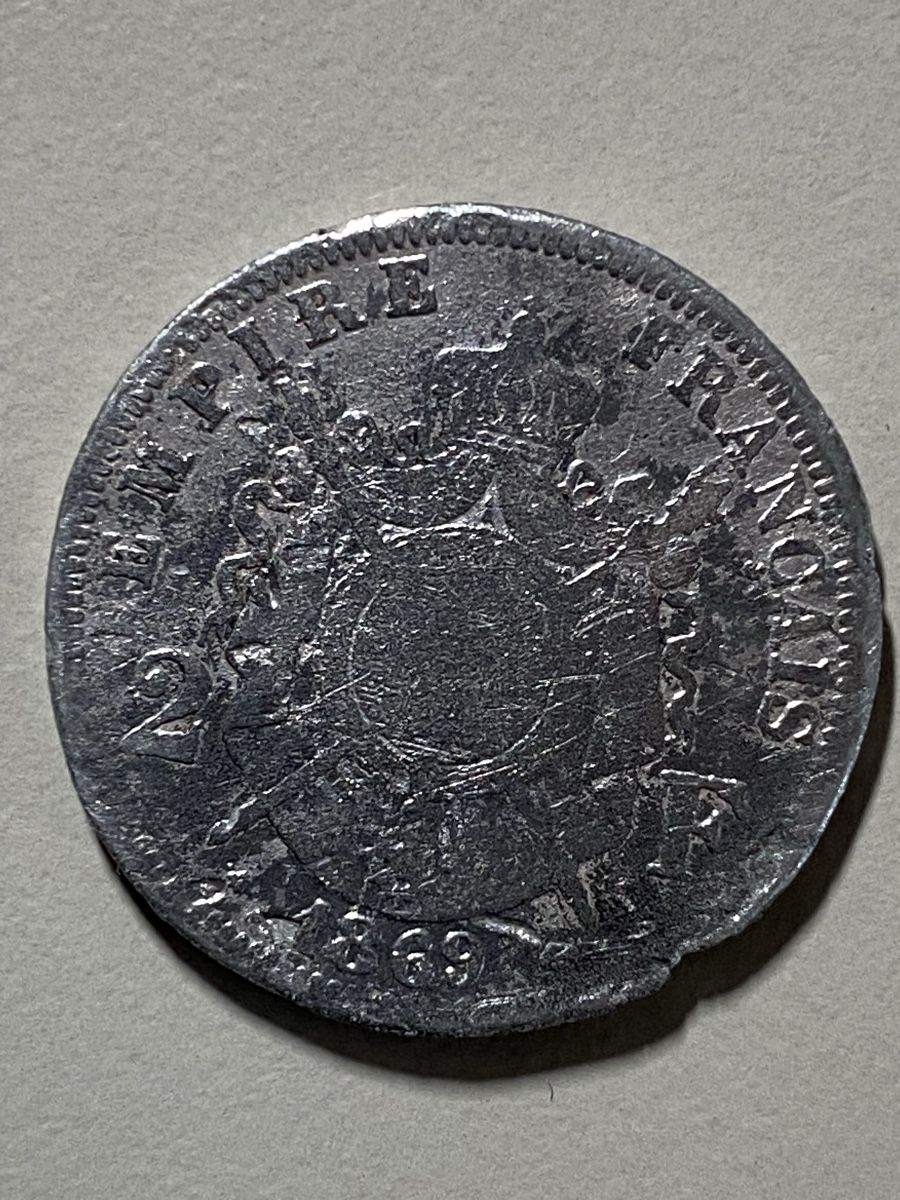Toutes les monnaies: France - 2 francs - 1869 A - AG – D'occasion à Payerne par Mike1682