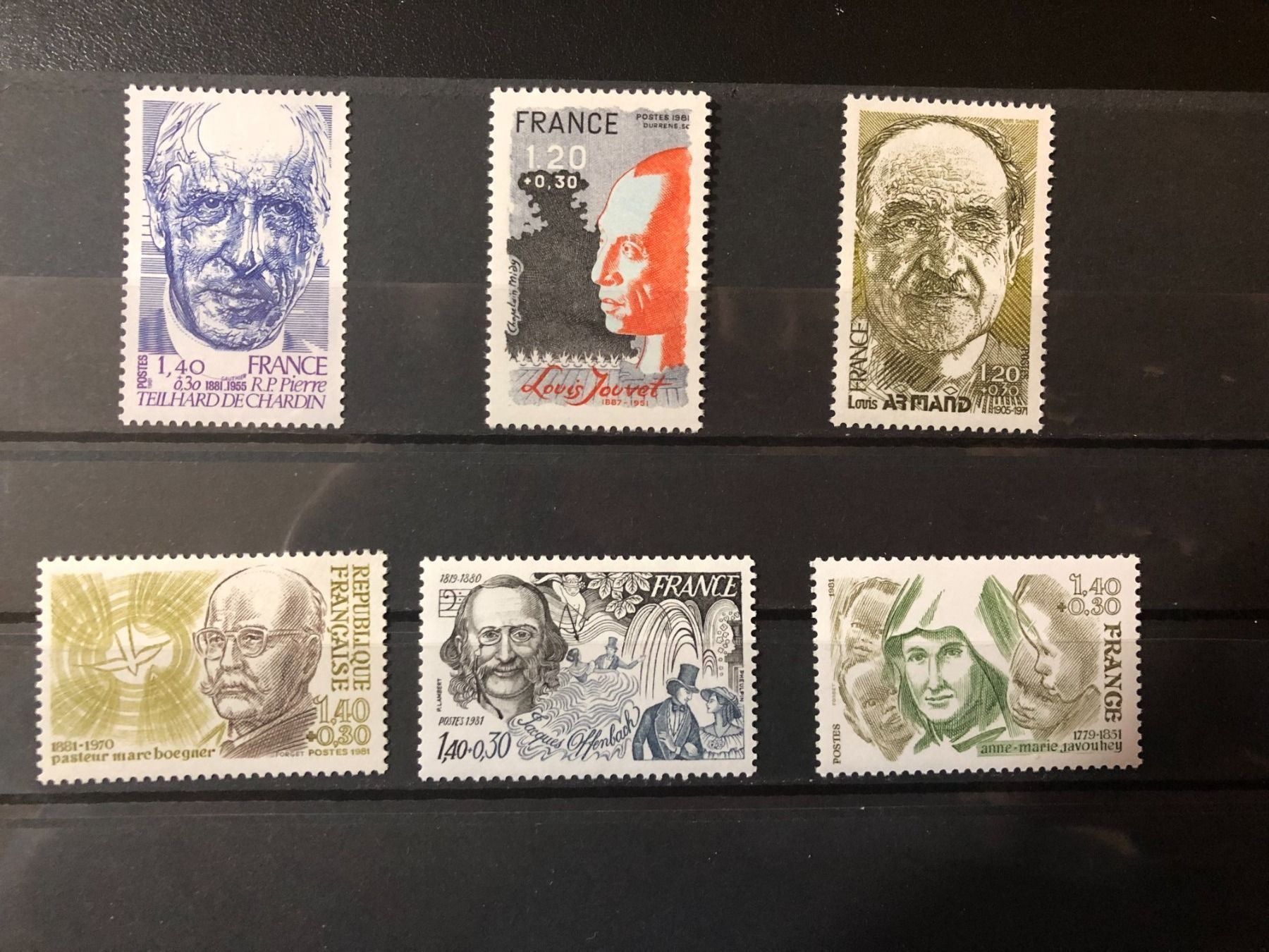 Alle Briefmarken: () Série complète célébrités 1981 neufs** – Neu und originalverpackt aus Lausanne von ffhoud