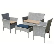 Neues Rattan-Lounge Set Farbe: Grau