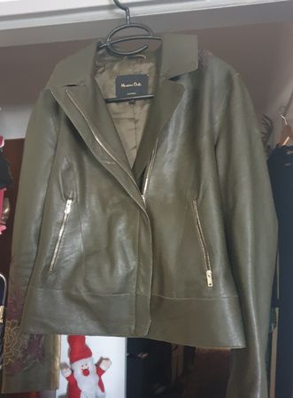 Massimo Dutti, bestickte Echtlederjacke Gr. M