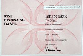 MSF Finanz AG, Basel - 1985