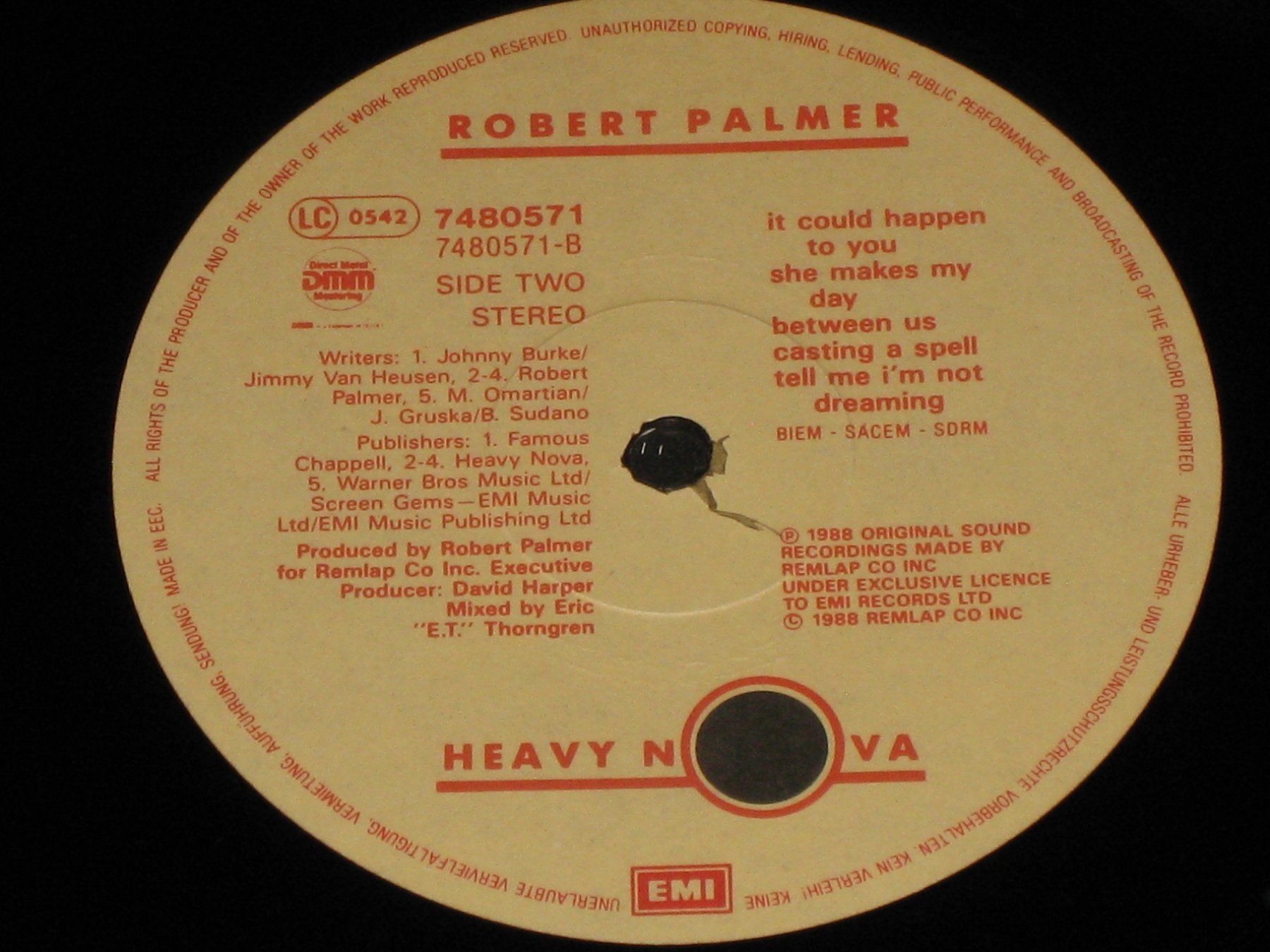 Dischi in vinile: LP - ROBERT PALMER - HEAVY NOVA – Usato da Steckborn venduto da Quo7 2