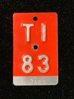 TI 83 - VELONUMMER - FAHRRADSCHILD - PLAQUE DE VELO - TI 83