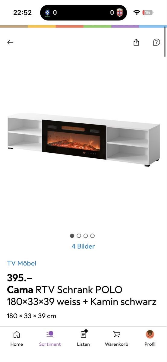 TV Möbel: TV Möbel mit Kamin (inkl. Heizfunktion) – Neu (gemäss Beschreibung) aus Bazenheid von nik_nf8z 1