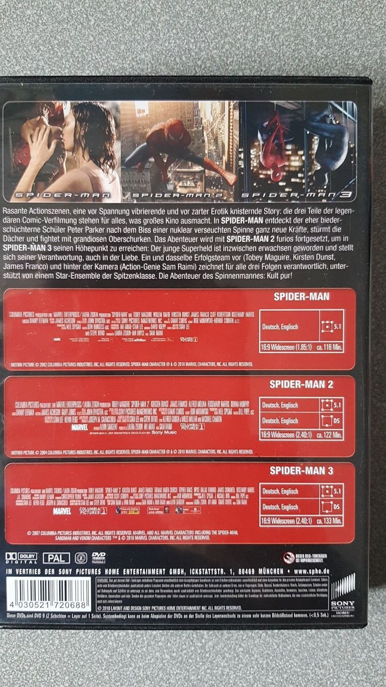 Tous les DVDs: 3 DVD Set Spiderman 1-3 – D'occasion à Oetwil am See par fineli2 1