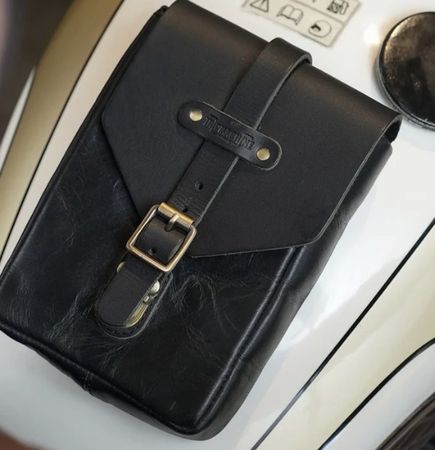 Motorrad Tanktasche Tripmaschine Leder schwarz neuwertig