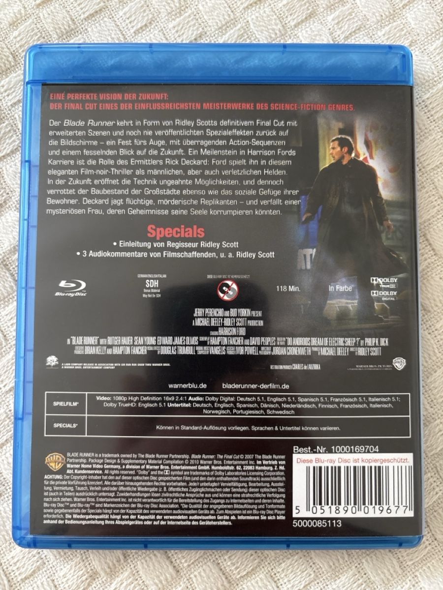 Tutti i DVDs: Bladerunner final cut bluray – Usato da Oberentfelden venduto da Rabaelikus 1
