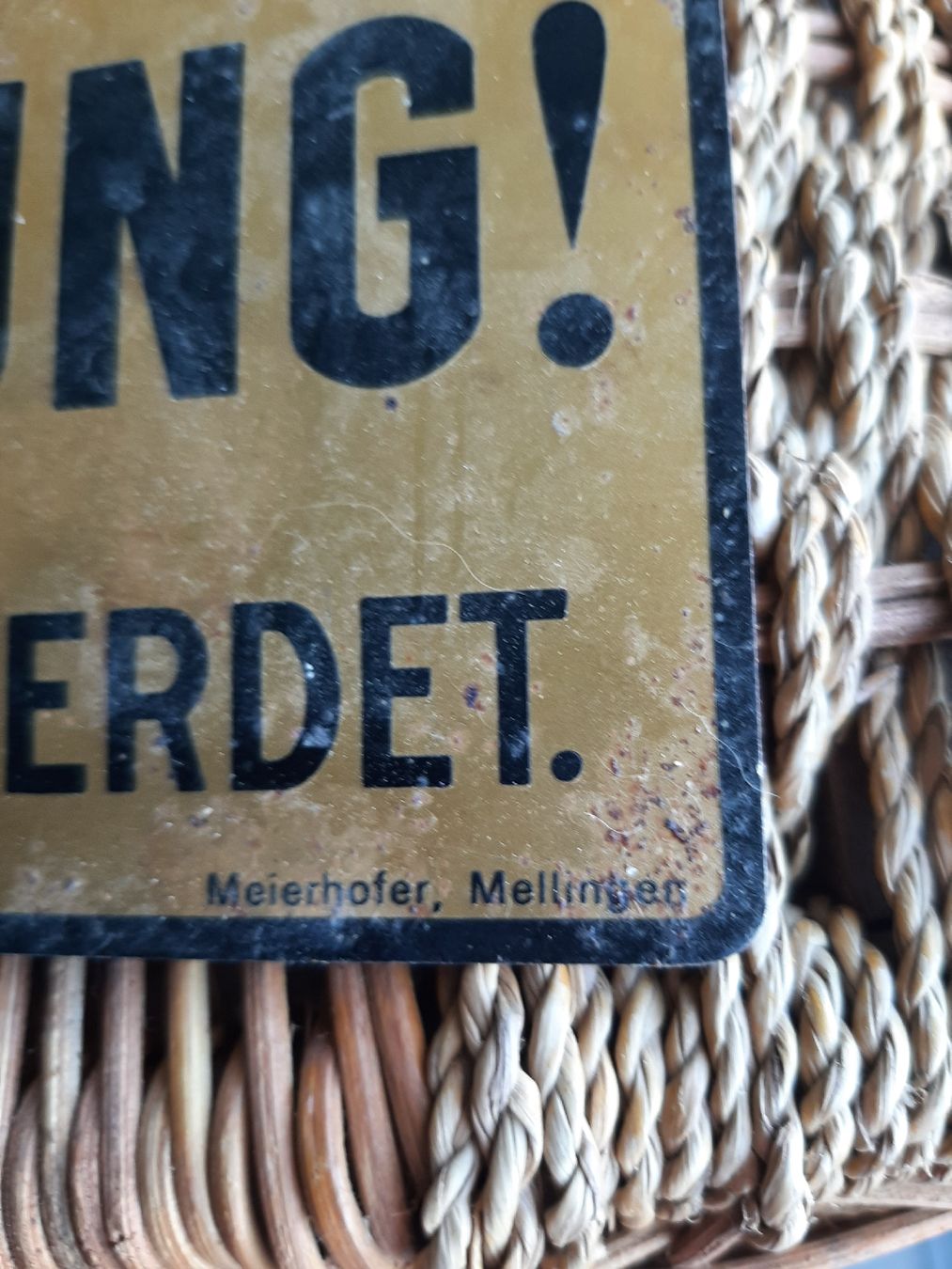 Insegne: Kleines, altes Blechschild – Usato da Aarwangen venduto da jaelli01 1